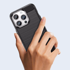 Carbon Case iPhone 14 Pro Max paindlik geel tagakate must