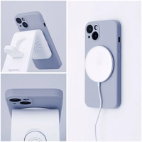 SILICONE MAG COVER Ümbris compatible with MagSafe jaoks SAMSUNG S26 Edge light sinine