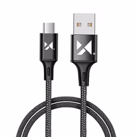 Wozinsky Kaabel USB - microUSB 2,4A 1m must (WUC-M1B)