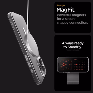 Spigen Thin Fit MagSafe Ümbris jaoks iPhone 16 Pro Max - Läbipaistev and valge