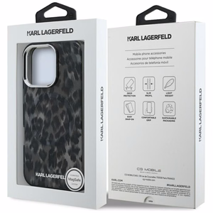 Karl Lagerfeld IML Leopard Pattern MagSafe Ümbris jaoks iPhone 16 Pro Max - must