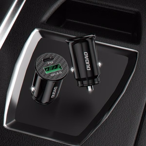 Autolaadija Dudao R3PRO must (1xUSB / 1xUSB-C / 18W) + Type-C / Lightning kaabel