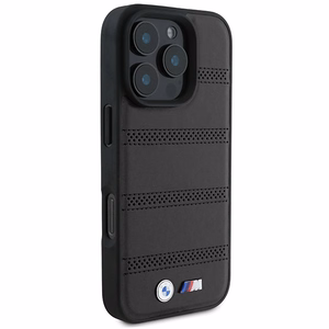 BMW M Perforated And Stitched Line MagSafe ümbris jaoks iPhone 16 Pro - must