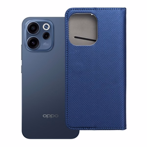 Klappkaanega Smart Case Book ümbris Oppo Reno 15F jaoks, tumesinine