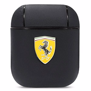 Ferrari FESA2LEBK AirPods cover must/must Jaoks Track Leather