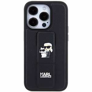Karl Lagerfeld Gripstand Saffiano Karl&Choupette Pins ümbris jaoks iPhone 11 / Xr - must