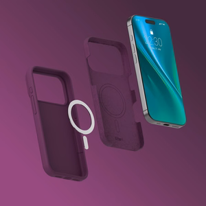 Etteri Silicone Mag ümbris iPhone 17 Pro Max / 18 Pro Max 6,9 tolli jaoks, tume kirsipunane