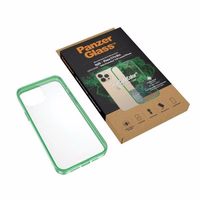 PanzerGlass ClearCase Antibacterial Military Grade Certified Ümbris jaoks iPhone 13 Pro Max - Läbipaistev Roheline