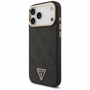 Guess 4G Triangle Logo MagSafe Ümbris jaoks iPhone 17 Pro Max - Must and Kuldne