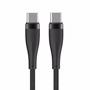 Maxlife MXUC-08 kaabel USB-C - USB-C 1,0 m 60W must nailon