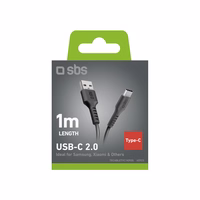 SBS TECABLETYC1KPOS USB-A - USB-C Kaabel 1m - must