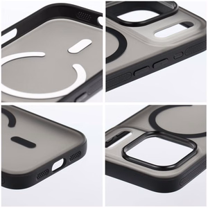 Case for iPhone 16 Flexline Mag Cover compatible with MagSafe black