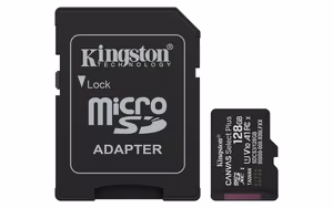 Kingston mälukaart 128GB microSDXC Canvas Select Plus Gen3 150MB/s A1 Card + Adapter