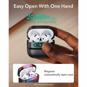 ESR Pulse Halolock MagSafe ümbris AirPods 4 jaoks, must