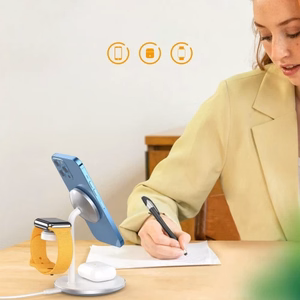 Juhtmevaba laadija Choetech "T585-F 3in1" valge 15W (iPhone / Apple Watch / Airpods jaoks)