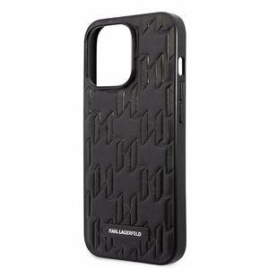Karl Lagerfeld KLHCP13LMNMP1K iPhone 13 Pro / 13 6.1" жёсткий чехол чёрный/чёрный Monogram Plaque