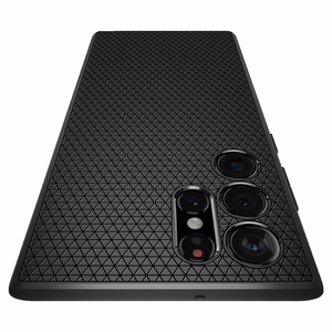 Spigen Liquid Air ümbris Samsung Galaxy S22 Ultra jaoks - matt must