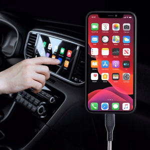 Kaabel USB A to Lightning Forcell F-Energy 2,4A 12W Carbon 1 m CB-01A must