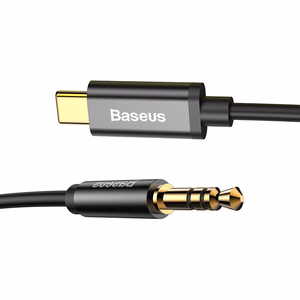 Baseus cable audio Yiven M01 USB-C - jack 3,5 mm 1,2 m must