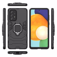 Ring Armor kõva hübriidümbrise ümbris + magnetiline hoidja Samsung Galaxy A73 mustale küljele