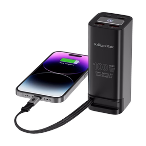 Kruger&Matz liitiumioonakupank QC ja PD-ga, 20000 mAh, 100 W