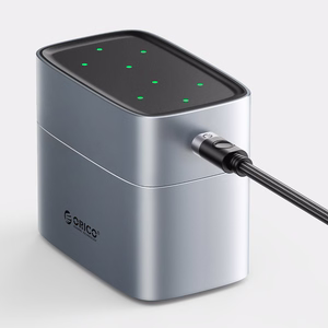 Orico EV8 AA Lithium Battery Charger with Storage Function - Silver