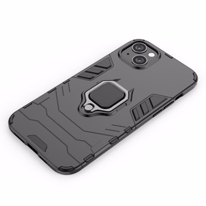 Ring Armor ümbris iPhone 14 Pro Maxi jaoks soomustatud kate magnetiline hoidja rõngas must