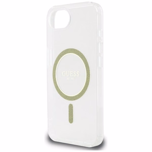 Guess IML Glitter Circle MagSafe iPhone 16e Ümbris - Clear