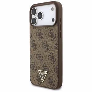 Guess 4G Strap Triangle Logo MagSafe Ümbris jaoks iPhone 17 Pro Max - Brown
