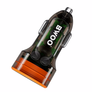 BWOO PD autolaadija 1x USB-C - USB-A port 38W läbipaistev