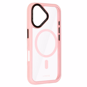 Liavec Hybrid Magsafe Clear Ümbris jaoks Iphone 16 light roosa