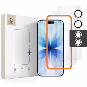 Tech-Protect Easy Set+ 3-pack tempered glass for iPhone 17 - transparent
