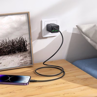 Phone Laadija Hoco 2 x USB C + 2 x USB A QC3.0 PD 3A 20W + Kaabel USB C to Lightning N55 must