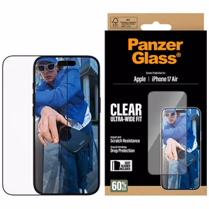 PanzerGlass Ultra-Wide Fit EasyAligner Karastatud klaas jaoks iPhone Air