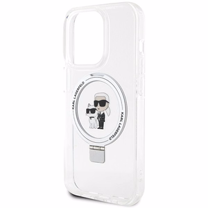 Karl Lagerfeld Ring Stand Karl&Choupette MagSafe ümbris jaoks iPhone 13 Pro / 13 - valge