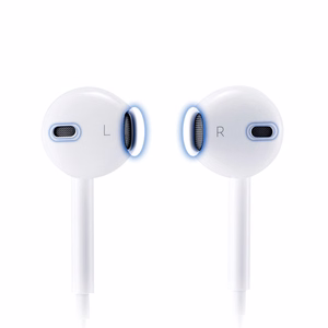 Dudao X14+ juhtmega in-ear kõrvaklapid Lightning pistikuga 1.2m - valge