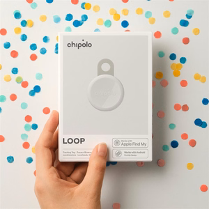 Chipolo LOOP – перезаряжаемый Bluetooth трекер с силиконовой петлей iOS & Android, Chalk