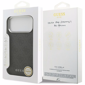 Guess 4G Classic Logo MagSafe ümbris jaoks iPhone 17 Pro Max - must
