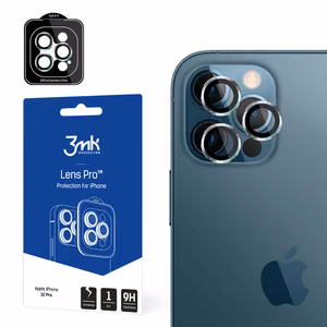3MK objektiivi kaitse Pro iPhone 12 Pro kaamera objektiivi kaitse koos kinnitusraamiga 1 tk.