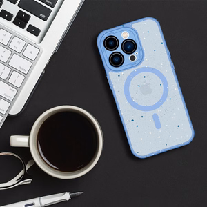 Tel Protect Magnetic Splash Frosted Ümbris jaoks Iphone 15 Pro Light sinine