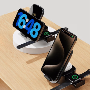 Dudao A11Pro+ 15W 3in1 Induktiivne Laadija jaoks Phone/Smartwatch/Kõrvaklapid - must