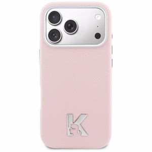 Karl Lagerfeld Чехол для iPhone 17 Pro Max HC MAGSAFE PU FW W/ KHEAD LOGO розовый