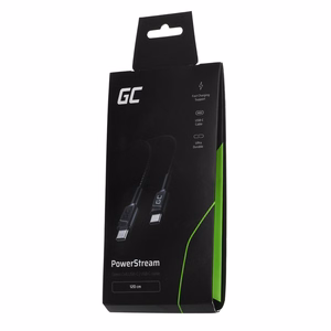 Green Cell KABGC30 USB kaabel USB 2.0 1,2 m USB C, must