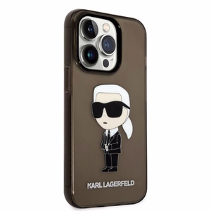 Karl Lagerfeld Ikonik Karl ümbris jaoks iPhone 14 Pro Max - must