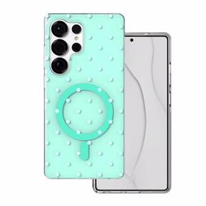 Bubble Dots Mag чехол для Samsung S25 Ultra, зеленый