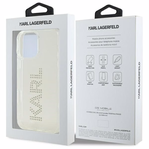 Karl Lagerfeld KLHCP16XHKLSTDCT iPhone 16 Pro Max 6.9" läbipaistev Hard Ümbris IML Rhinestones Logo