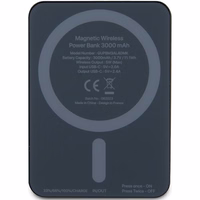 Guess MagSafe Metal Script Logo induktiivne elektripank 5W 3000mAh - must