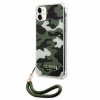 Guess GUHCN61KSARKA iPhone 11 6.1" / Xr roheline/khaki värvi kõvakaaneline Camo Collection