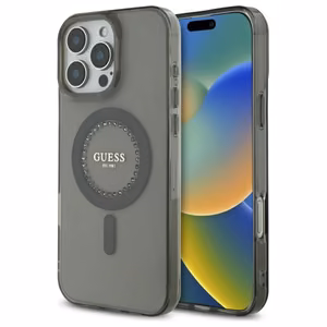 Guess IML Rhinestones MagSafe iPhone 16 Pro Ümbris - Must