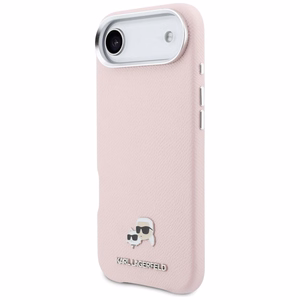 Karl Lagerfeld Karl & Choupette Head Pins Saffiano MagSafe iPhone Air Ümbris - roosa